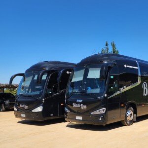 Black Charter buses in Chile