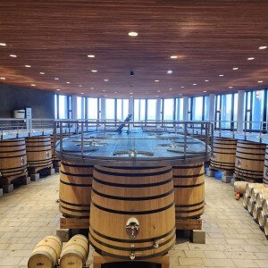 Clos Apalta winery cellar view