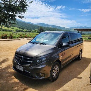 Private mercedes vito van at Montes winery